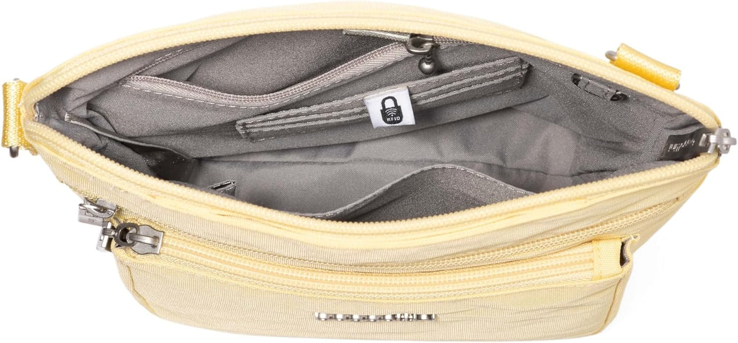 Modern Pocket Crossbody Bag for Women, 8.5"x8.5" Handbag Purse with RFID, Lightweight Water-Resistant