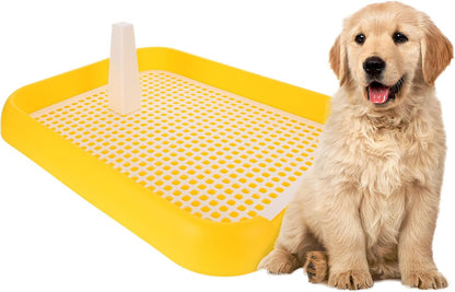 Mesh Dog Toilet Anti-Slip Puppy Potty Tray for Indoor Training Plastic Dog Litter Box with Grid Design Portable Pet Toilet for Small and Medium Dogs 17.71 X 14.05 X 1.96 in