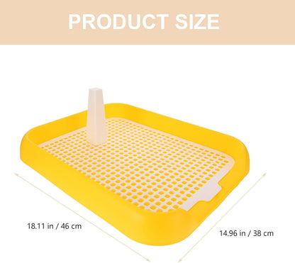 Mesh Dog Toilet Anti-Slip Puppy Potty Tray for Indoor Training Plastic Dog Litter Box with Grid Design Portable Pet Toilet for Small and Medium Dogs 17.71 X 14.05 X 1.96 in