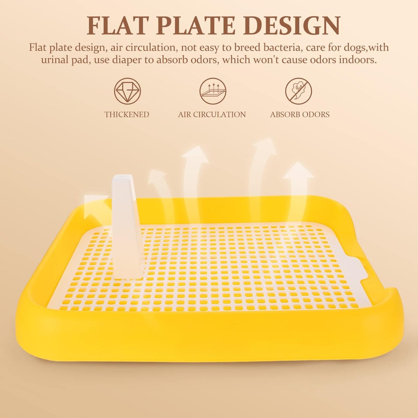 Mesh Dog Toilet Anti-Slip Puppy Potty Tray for Indoor Training Plastic Dog Litter Box with Grid Design Portable Pet Toilet for Small and Medium Dogs 17.71 X 14.05 X 1.96 in