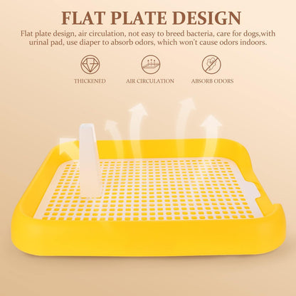 Mesh Dog Toilet Anti-Slip Puppy Potty Tray for Indoor Training Plastic Dog Litter Box with Grid Design Portable Pet Toilet for Small and Medium Dogs 17.71 X 14.05 X 1.96 in