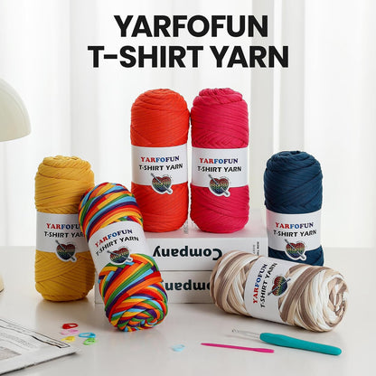 2 Pack Tshirt Yarn for Crochet,Rainbow T Shirt Soft Elastic Fabric Chunky Thick T-Shirt Crochet Yarn for Crocheting Knitting Beginner Hand Knitting Bag/DIY Craft/Home Decor 2 * 200G-Green Yellow