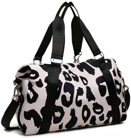 Gym Bag Sport Duffel Overnight Weekender Travel Bag with wet pocket and shoe pocket M06 Neon Yellow