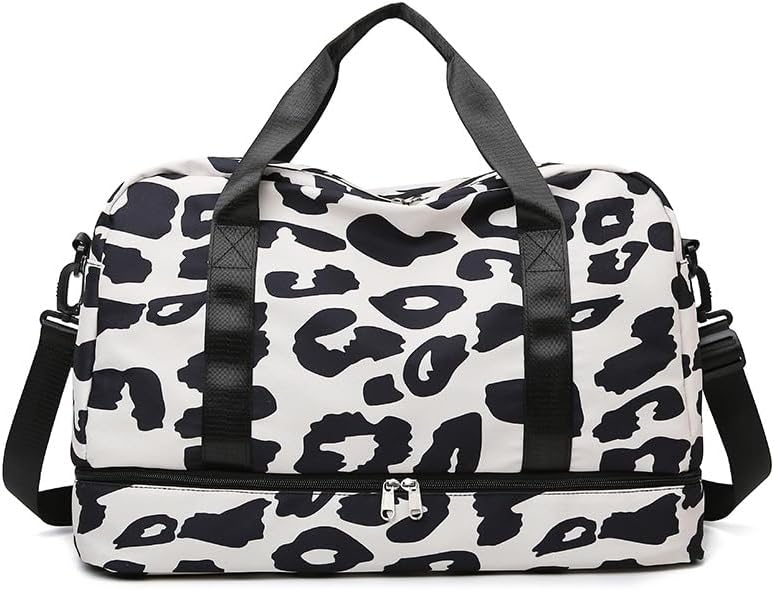 Gym Bag Sport Duffel Overnight Weekender Travel Bag with wet pocket and shoe pocket M06 Neon Yellow