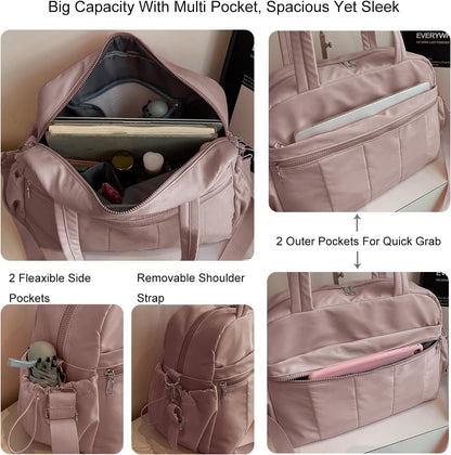 Gym Bag Sport Duffel Overnight Weekender Travel Bag with wet pocket and shoe pocket M06 Neon Yellow