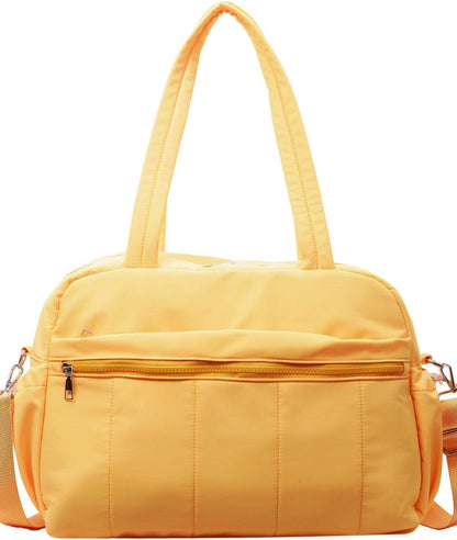 Gym Bag Sport Duffel Overnight Weekender Travel Bag with wet pocket and shoe pocket M06 Neon Yellow