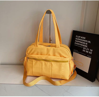 Gym Bag Sport Duffel Overnight Weekender Travel Bag with wet pocket and shoe pocket M06 Neon Yellow
