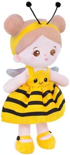 Soft Plush Baby Doll 12.6 Inch, Yellow Bee Dress Snuggle Buddy | First Birthday Toy & Gifts for 1 Year Old Girls, Ideal 1 Year Old Girl Gifts Cuddly Companion for Infants & Toddlers