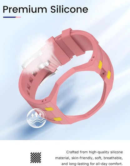 for Swatch Royal Pop Watch Silicone Sport Band,Durable Outdoor Strap,Soft Breathable Wristband Replacement for Fitness,Hiking,Running,Everyday Wear