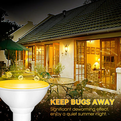2 Pack PAR30 Yellow Bug Light Bulb Outdoor, 100W Equivalent Yellow Amber Flood Bug Lights for Outside, 12W LED Bulb E26 Base Flood Bulbs for Porch Lights, Hallway,Halloween, Christmas Decor