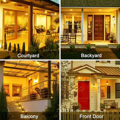 2 Pack PAR30 Yellow Bug Light Bulb Outdoor, 100W Equivalent Yellow Amber Flood Bug Lights for Outside, 12W LED Bulb E26 Base Flood Bulbs for Porch Lights, Hallway,Halloween, Christmas Decor