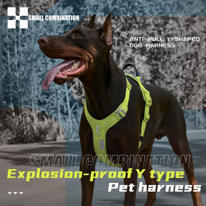No-Pull Dog Harness Reflective Breathable Adjustable Vest | Dyneema Cordura, 3M Reflective, No-Choke, Car Safety. XS-XL, 6 Colors. Lightweight Breathable Small-XL Dogs, Hiking Training