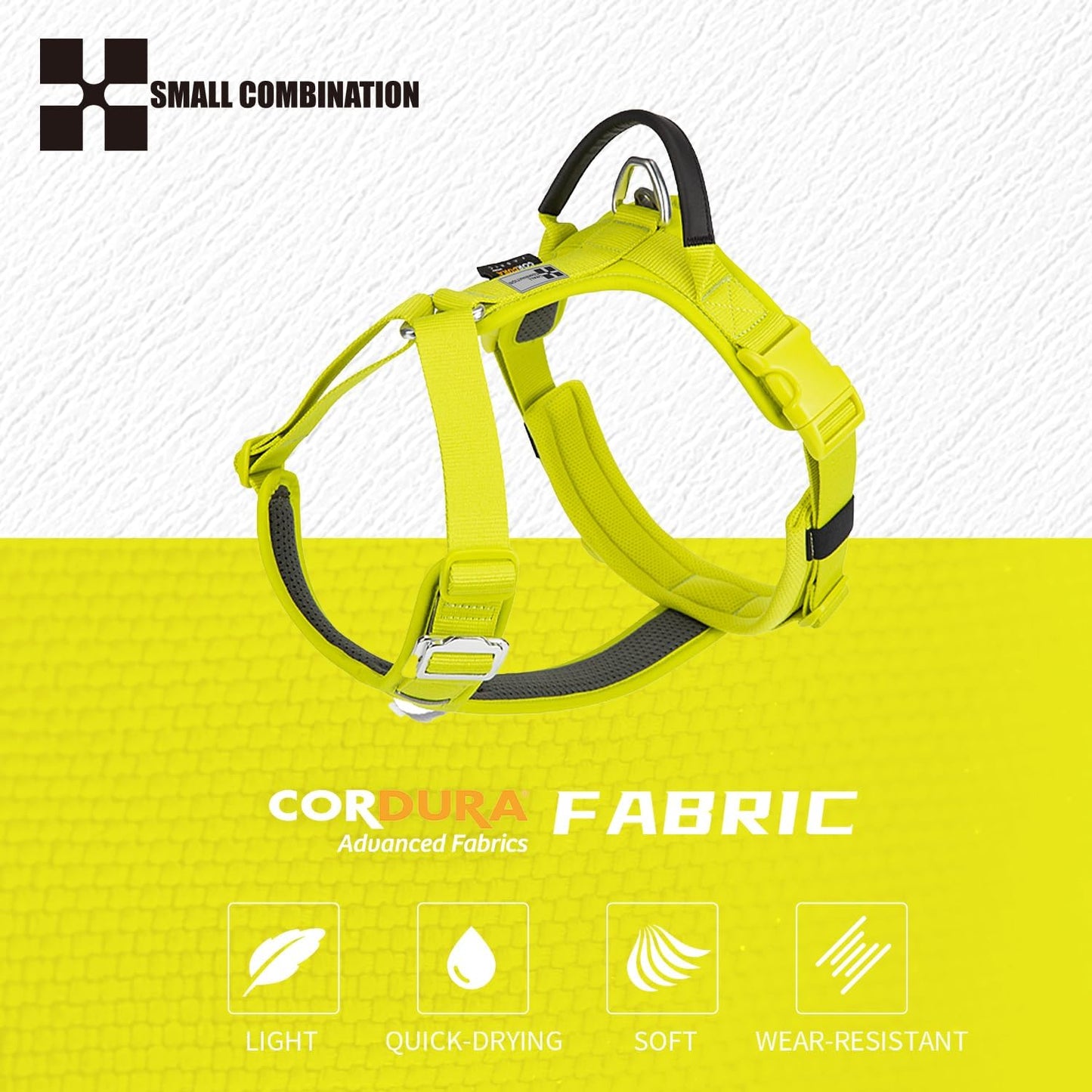No-Pull Dog Harness Reflective Breathable Adjustable Vest | Dyneema Cordura, 3M Reflective, No-Choke, Car Safety. XS-XL, 6 Colors. Lightweight Breathable Small-XL Dogs, Hiking Training