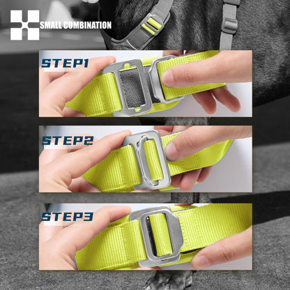 No-Pull Dog Harness Reflective Breathable Adjustable Vest | Dyneema Cordura, 3M Reflective, No-Choke, Car Safety. XS-XL, 6 Colors. Lightweight Breathable Small-XL Dogs, Hiking Training
