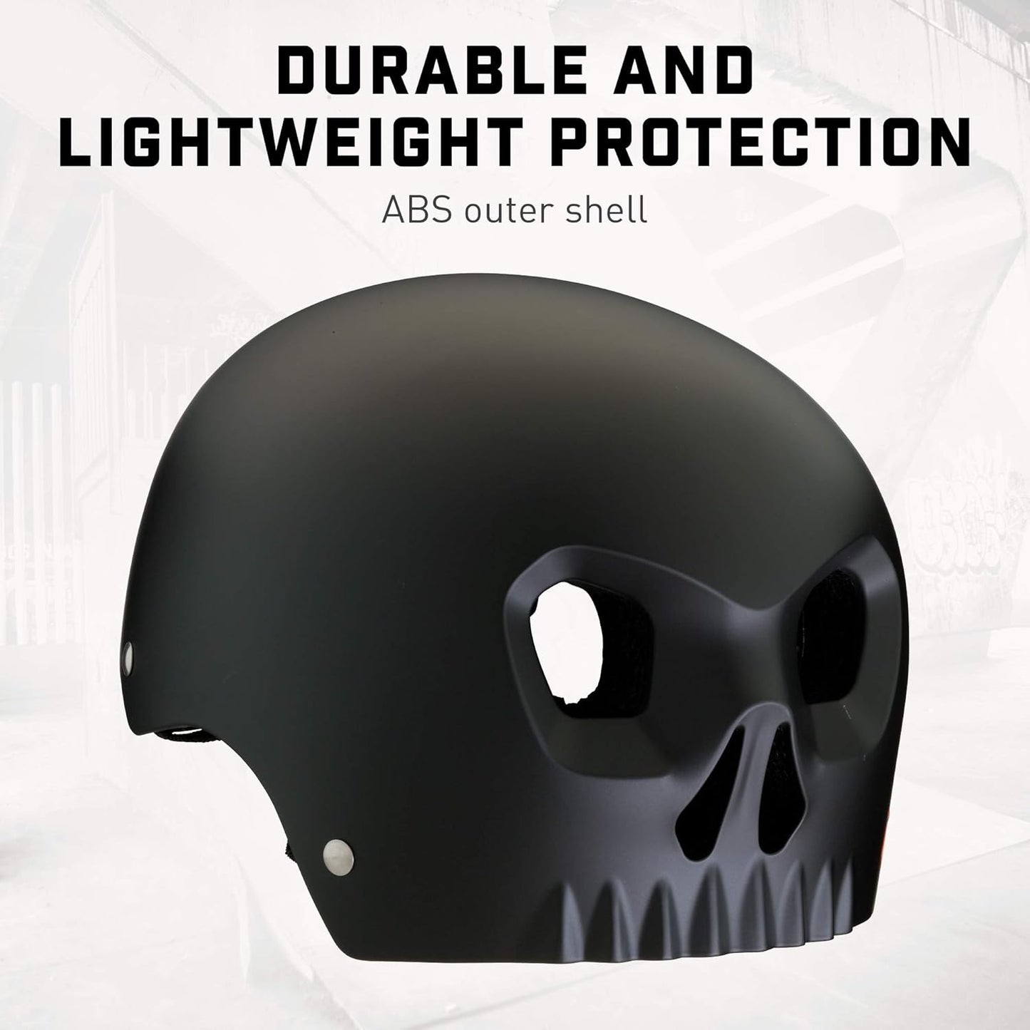 Street Hardshell Skull Bike Helmet, Multi Sport, Multiple Colors