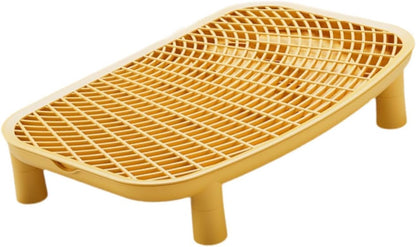 Litter Box Step Cat Ramp Non Slip Litter Trap Stool Litter Collection Stairs for Small Old Cat Kitten Anti Slip Pet Supplies Accessories for Living Room Bedroom, Yellow