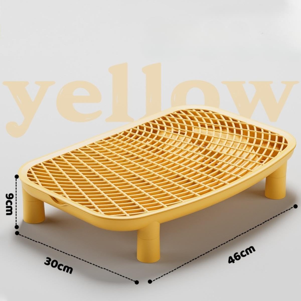 Litter Box Step Cat Ramp Non Slip Litter Trap Stool Litter Collection Stairs for Small Old Cat Kitten Anti Slip Pet Supplies Accessories for Living Room Bedroom, Yellow