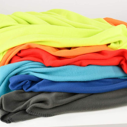 Fleece Throw Blankets Bulk Fleece Blankets Solid Wholesale Lightweight Warm Soft for Pet Bed Sofa Couch Office Wedding Gifts Travel Seasons Yellow 50x60 Inches Pack of 6