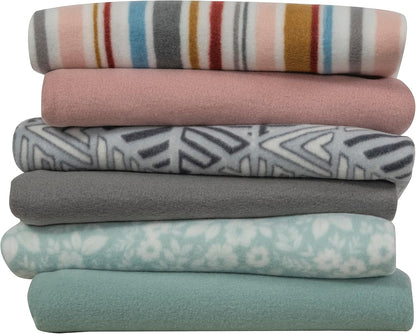 Fleece Throw Blankets Bulk Fleece Blankets Solid Wholesale Lightweight Warm Soft for Pet Bed Sofa Couch Office Wedding Gifts Travel Seasons Yellow 50x60 Inches Pack of 6