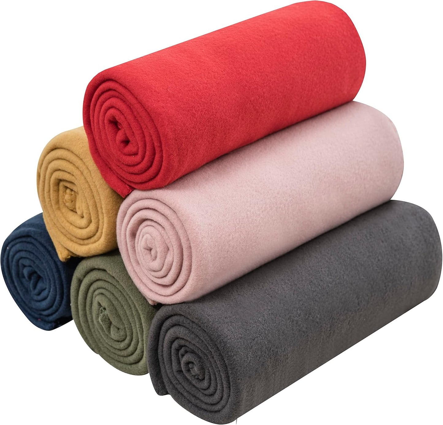 Fleece Throw Blankets Bulk Fleece Blankets Solid Wholesale Lightweight Warm Soft for Pet Bed Sofa Couch Office Wedding Gifts Travel Seasons Yellow 50x60 Inches Pack of 6