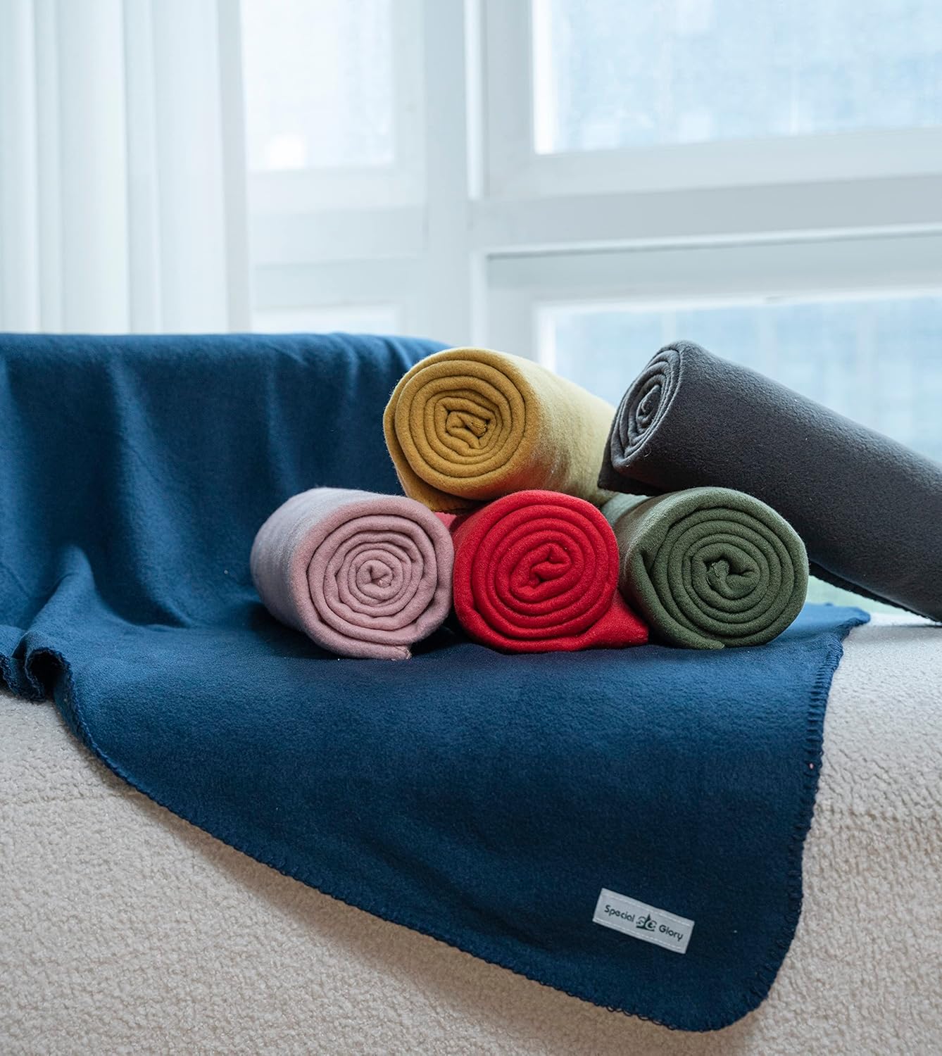 Fleece Throw Blankets Bulk Fleece Blankets Solid Wholesale Lightweight Warm Soft for Pet Bed Sofa Couch Office Wedding Gifts Travel Seasons Yellow 50x60 Inches Pack of 6