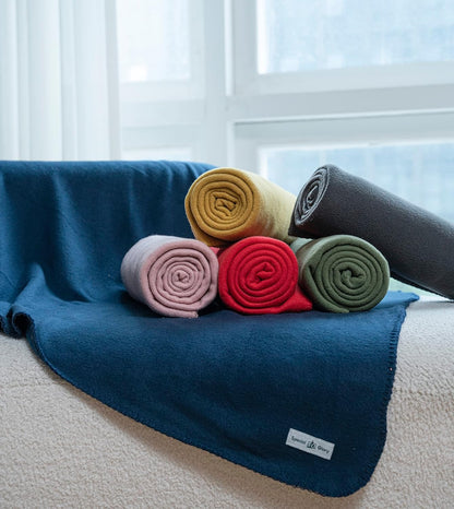 Fleece Throw Blankets Bulk Fleece Blankets Solid Wholesale Lightweight Warm Soft for Pet Bed Sofa Couch Office Wedding Gifts Travel Seasons Yellow 50x60 Inches Pack of 6