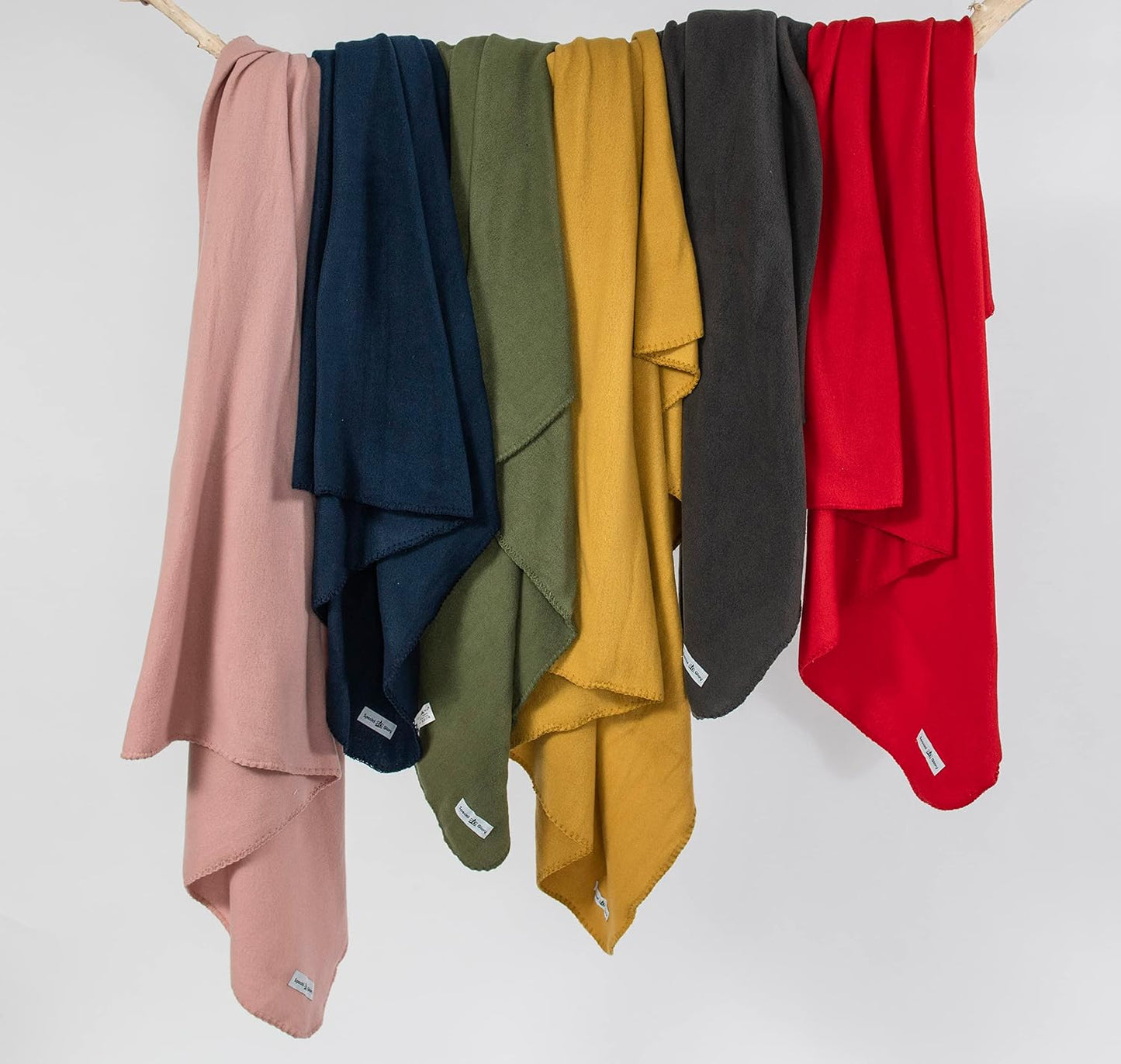 Fleece Throw Blankets Bulk Fleece Blankets Solid Wholesale Lightweight Warm Soft for Pet Bed Sofa Couch Office Wedding Gifts Travel Seasons Yellow 50x60 Inches Pack of 6