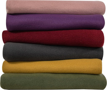 Fleece Throw Blankets Bulk Fleece Blankets Solid Wholesale Lightweight Warm Soft for Pet Bed Sofa Couch Office Wedding Gifts Travel Seasons Yellow 50x60 Inches Pack of 6