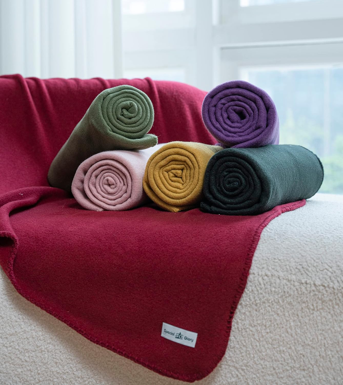 Fleece Throw Blankets Bulk Fleece Blankets Solid Wholesale Lightweight Warm Soft for Pet Bed Sofa Couch Office Wedding Gifts Travel Seasons Yellow 50x60 Inches Pack of 6