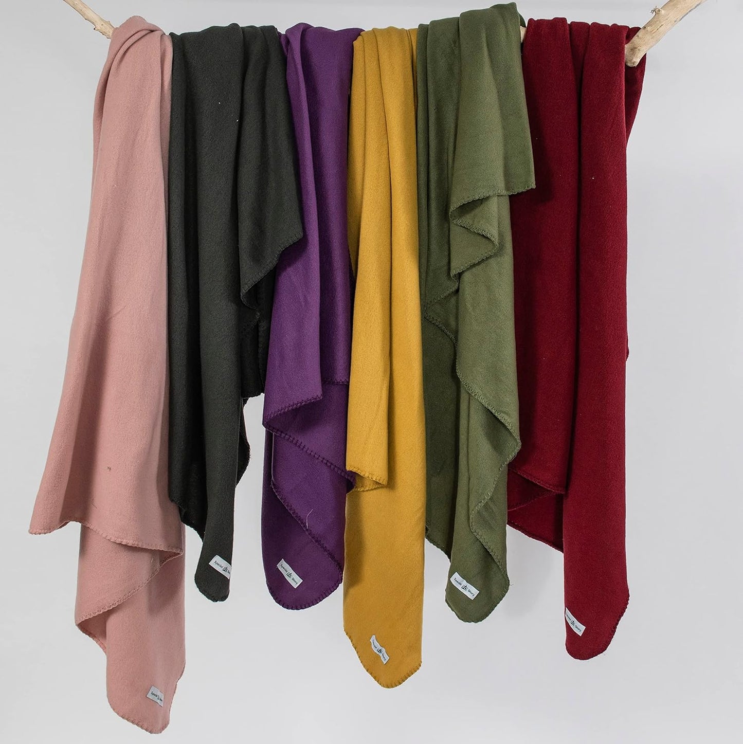 Fleece Throw Blankets Bulk Fleece Blankets Solid Wholesale Lightweight Warm Soft for Pet Bed Sofa Couch Office Wedding Gifts Travel Seasons Yellow 50x60 Inches Pack of 6