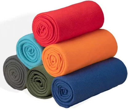 Fleece Throw Blankets Bulk Fleece Blankets Solid Wholesale Lightweight Warm Soft for Pet Bed Sofa Couch Office Wedding Gifts Travel Seasons Yellow 50x60 Inches Pack of 6