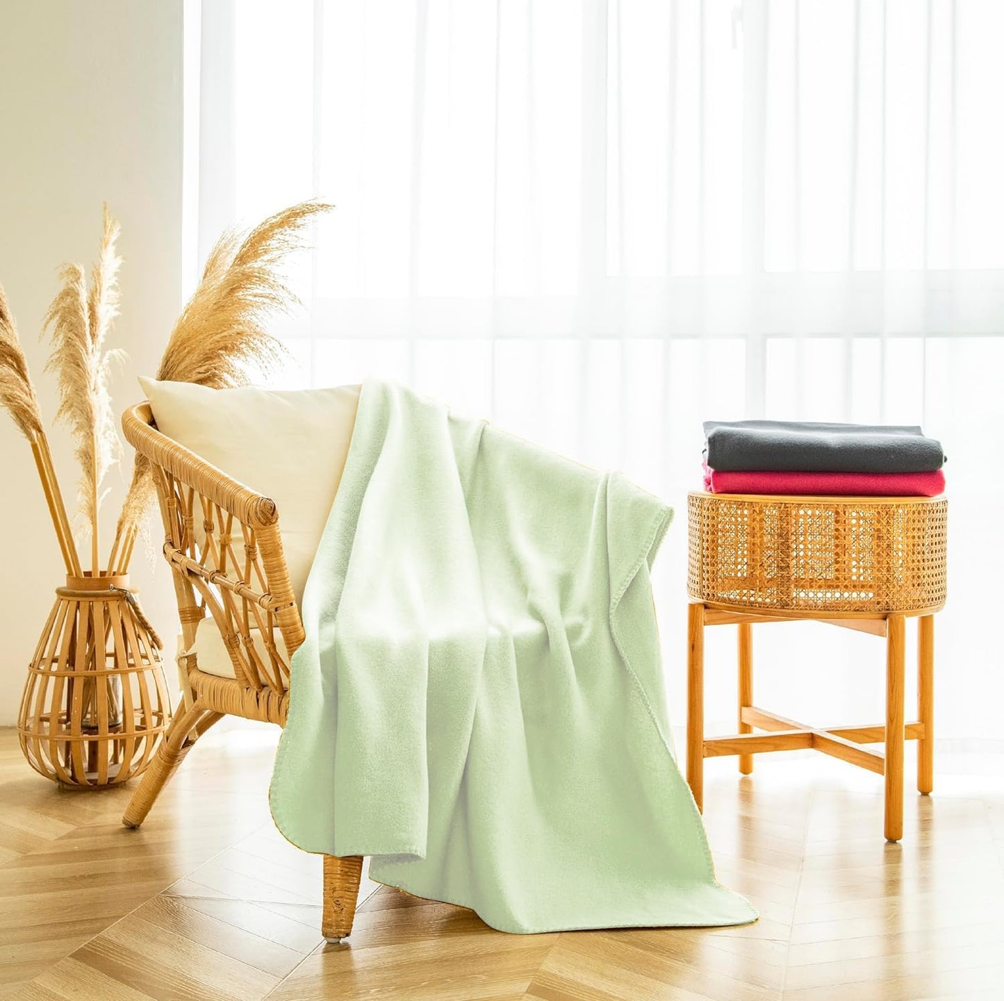 Fleece Throw Blankets Bulk Fleece Blankets Solid Wholesale Lightweight Warm Soft for Pet Bed Sofa Couch Office Wedding Gifts Travel Seasons Yellow 50x60 Inches Pack of 6