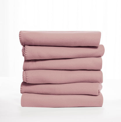 Fleece Throw Blankets Bulk Fleece Blankets Solid Wholesale Lightweight Warm Soft for Pet Bed Sofa Couch Office Wedding Gifts Travel Seasons Yellow 50x60 Inches Pack of 6