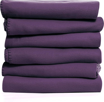 Fleece Throw Blankets Bulk Fleece Blankets Solid Wholesale Lightweight Warm Soft for Pet Bed Sofa Couch Office Wedding Gifts Travel Seasons Yellow 50x60 Inches Pack of 6