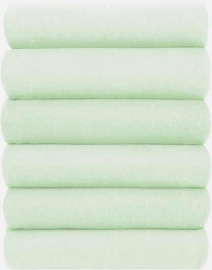 Fleece Throw Blankets Bulk Fleece Blankets Solid Wholesale Lightweight Warm Soft for Pet Bed Sofa Couch Office Wedding Gifts Travel Seasons Yellow 50x60 Inches Pack of 6