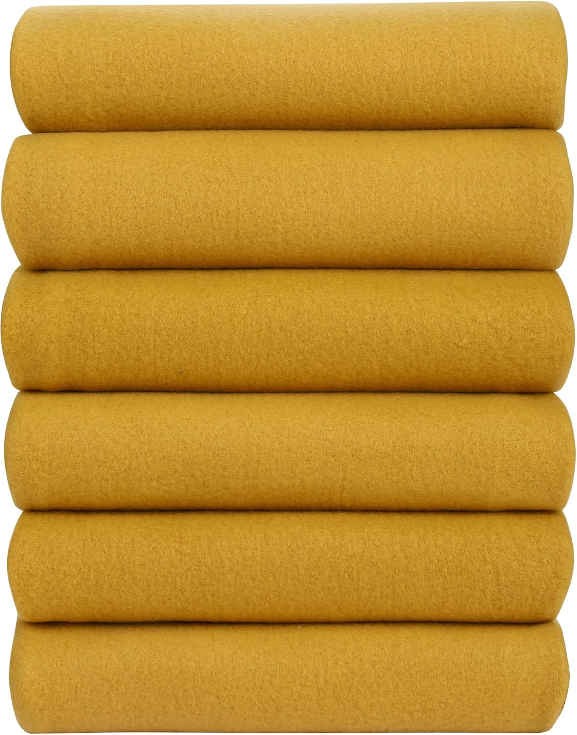 Fleece Throw Blankets Bulk Fleece Blankets Solid Wholesale Lightweight Warm Soft for Pet Bed Sofa Couch Office Wedding Gifts Travel Seasons Yellow 50x60 Inches Pack of 6