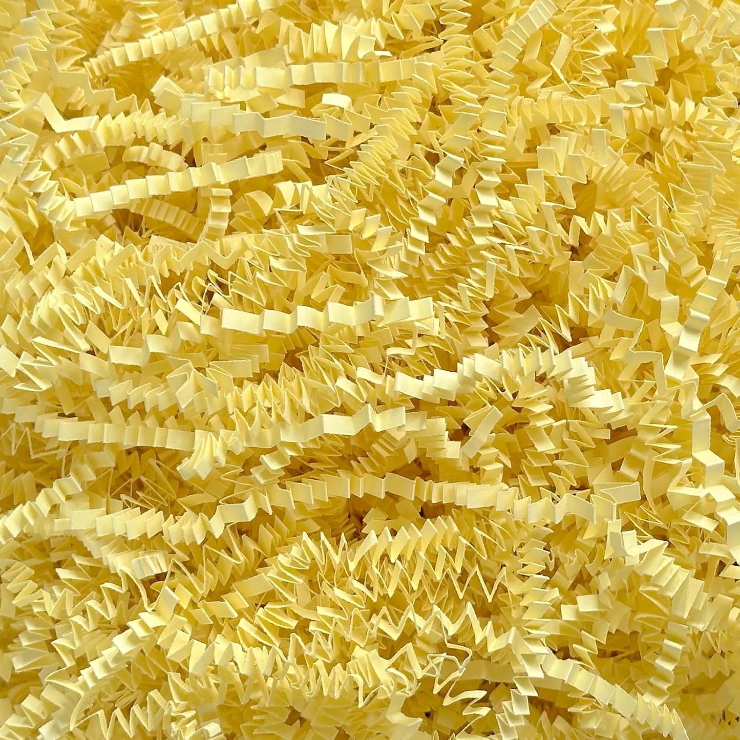 1LB Crinkle Paper Shred Filler for Gift Box Bag and Basket On Holidays(Light Yellow)