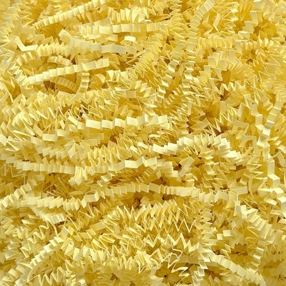 1LB Crinkle Paper Shred Filler for Gift Box Bag and Basket On Holidays(Light Yellow)