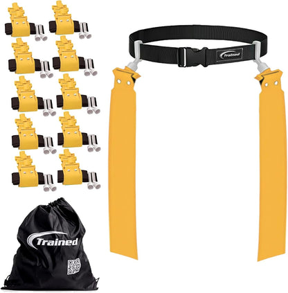 Adjustable Flag Football Belt Set, One Size Fits All | Pop-release flags for fast, fair calls; durable woven material resists tears; great value for kids, youth & adult teams