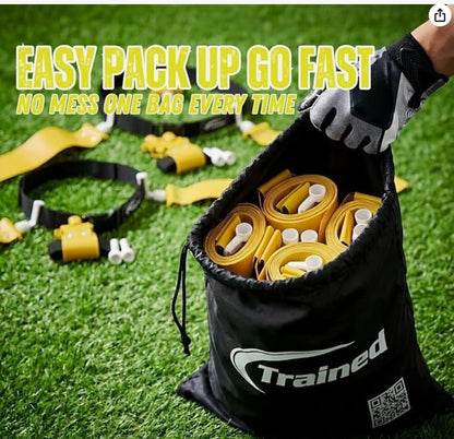 Adjustable Flag Football Belt Set, One Size Fits All | Pop-release flags for fast, fair calls; durable woven material resists tears; great value for kids, youth & adult teams
