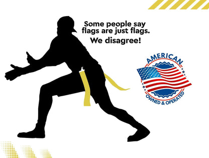 Adjustable Flag Football Belt Set, One Size Fits All | Pop-release flags for fast, fair calls; durable woven material resists tears; great value for kids, youth & adult teams