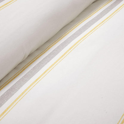 Farmhouse Stripe Reversible Cotton Duvet Cover Set, 3 Piece Set, King, Yellow & Black - Bedding Set - Striped Duvet Cover King Size - Farmhouse Decor