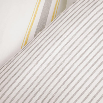 Farmhouse Stripe Reversible Cotton Duvet Cover Set, 3 Piece Set, King, Yellow & Black - Bedding Set - Striped Duvet Cover King Size - Farmhouse Decor