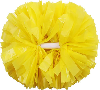 2/6/12PCS Pom Poms Cheerleading with Baton Handle Cheerleader Pompoms for Cheering Sports Games Dancing Party Team Spirit