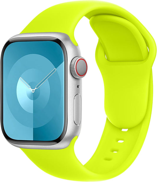 C1 Band for Apple Watch Bands Women Men Se Ultra 2 40mm 44mm 46mm 42mm 45mm 41mm 38mm 49mm Series 11 10 9 8 7 6 5 4 3 iWatch Sport Strap Silicone Fluorescent Yellow