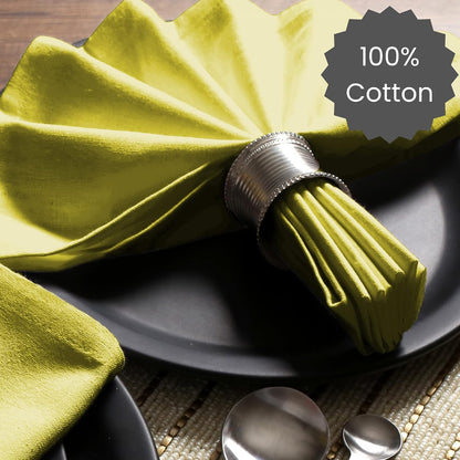 Cloth Dinner Napkins – Perfect Everyday Use Table Napkins – Soft Durable Washable – Ideal for Party Wedding Christmas Easter – Set of 12-17x17 inches Yellow Napkins