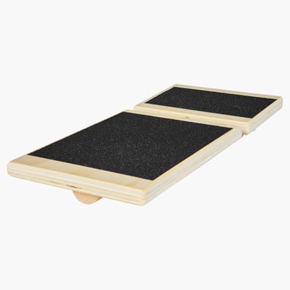 Balance Board, 2-in-1 Wobble Board Trainer for Adults, Premium Wooden Balance Training Equipment, with Roller, Magnetic Stoppers, Storage Rack, for Core Workouts, Surf Trainer & Physical Therapy