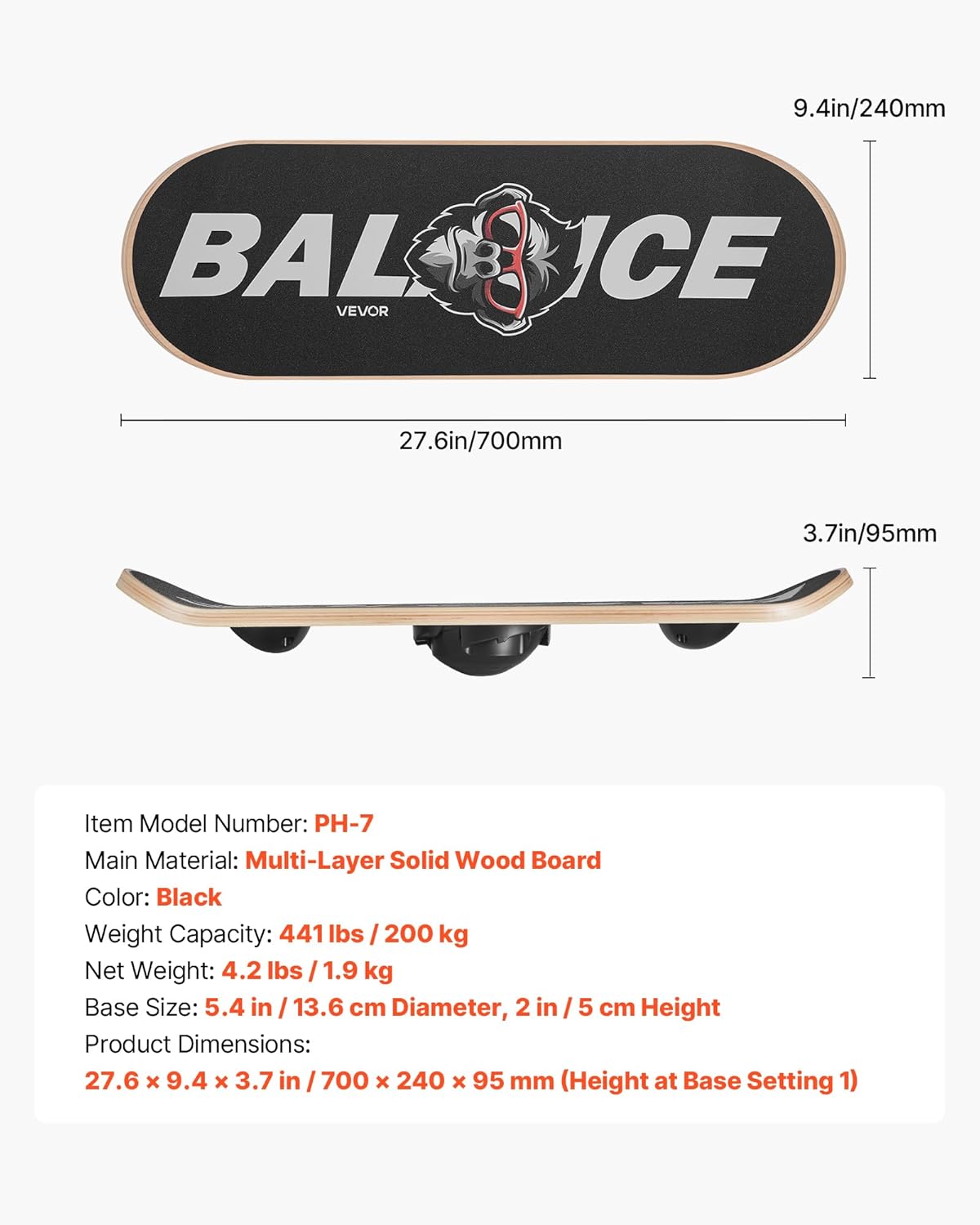 Balance Board, 2-in-1 Wobble Board Trainer for Adults, Premium Wooden Balance Training Equipment, with Roller, Magnetic Stoppers, Storage Rack, for Core Workouts, Surf Trainer & Physical Therapy