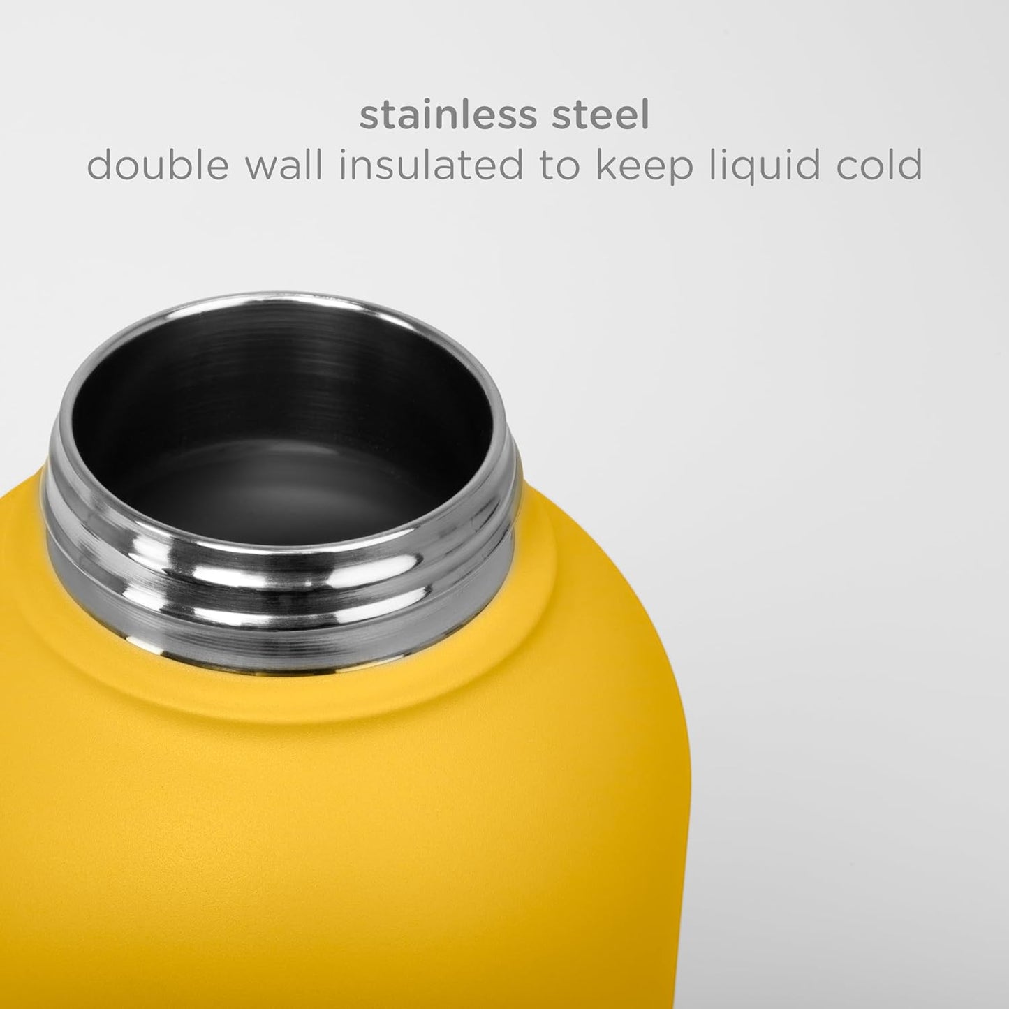 Pup & Me Insulated Stainless Steel Dog Water Bottle, Yellow | Includes Attached Bowl for Water, 32 oz Portable Leakproof Bottle for Pets & Owners, Travel Accessories for Pets