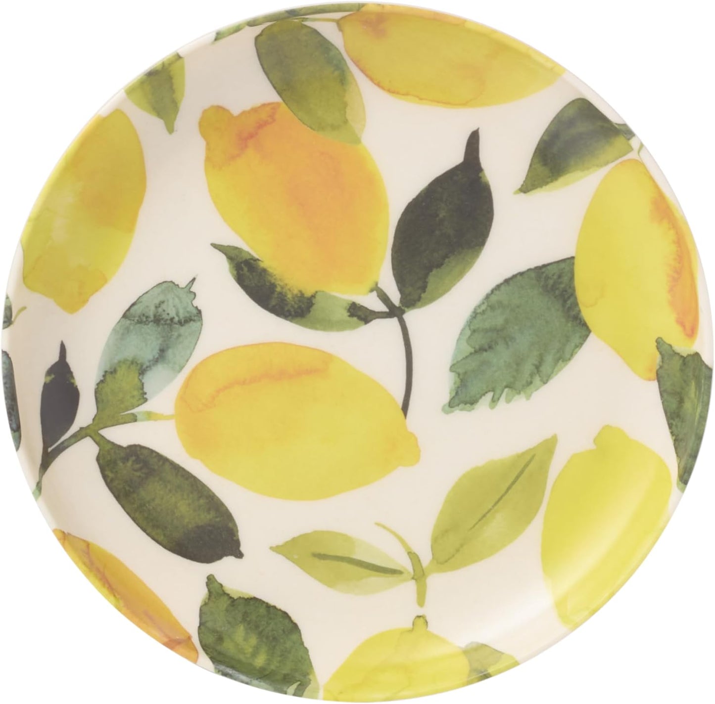 24 Seven Melamine Collection, Dishwasher Safe Melamine Dinnerware and Drinkware, Lemon Pattern, Tumbler Set, 16 oz, 4-Piece